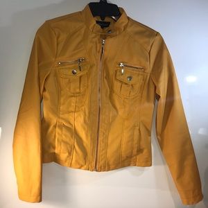 Yellow leather jacket